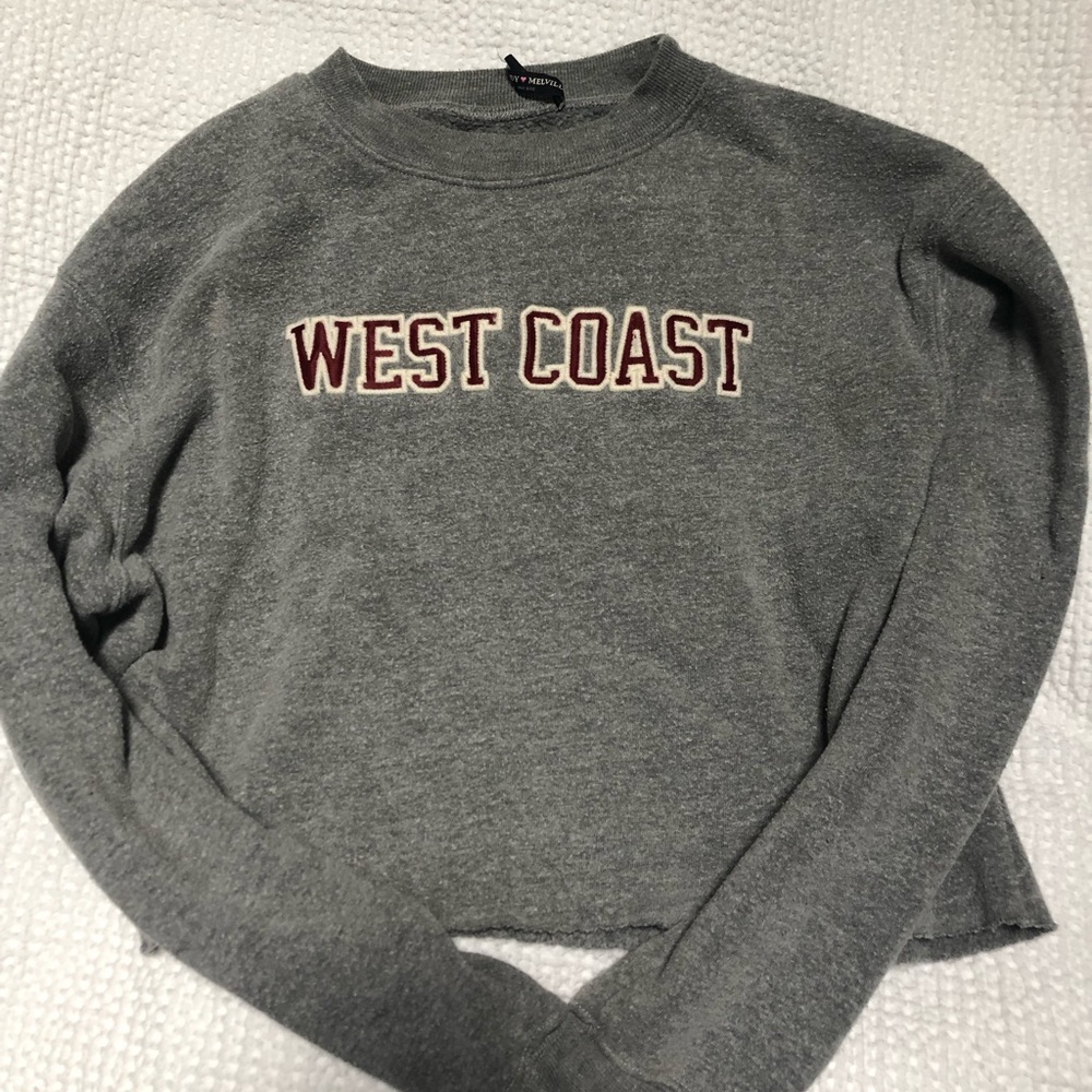 Dark gray cropped crew neck
